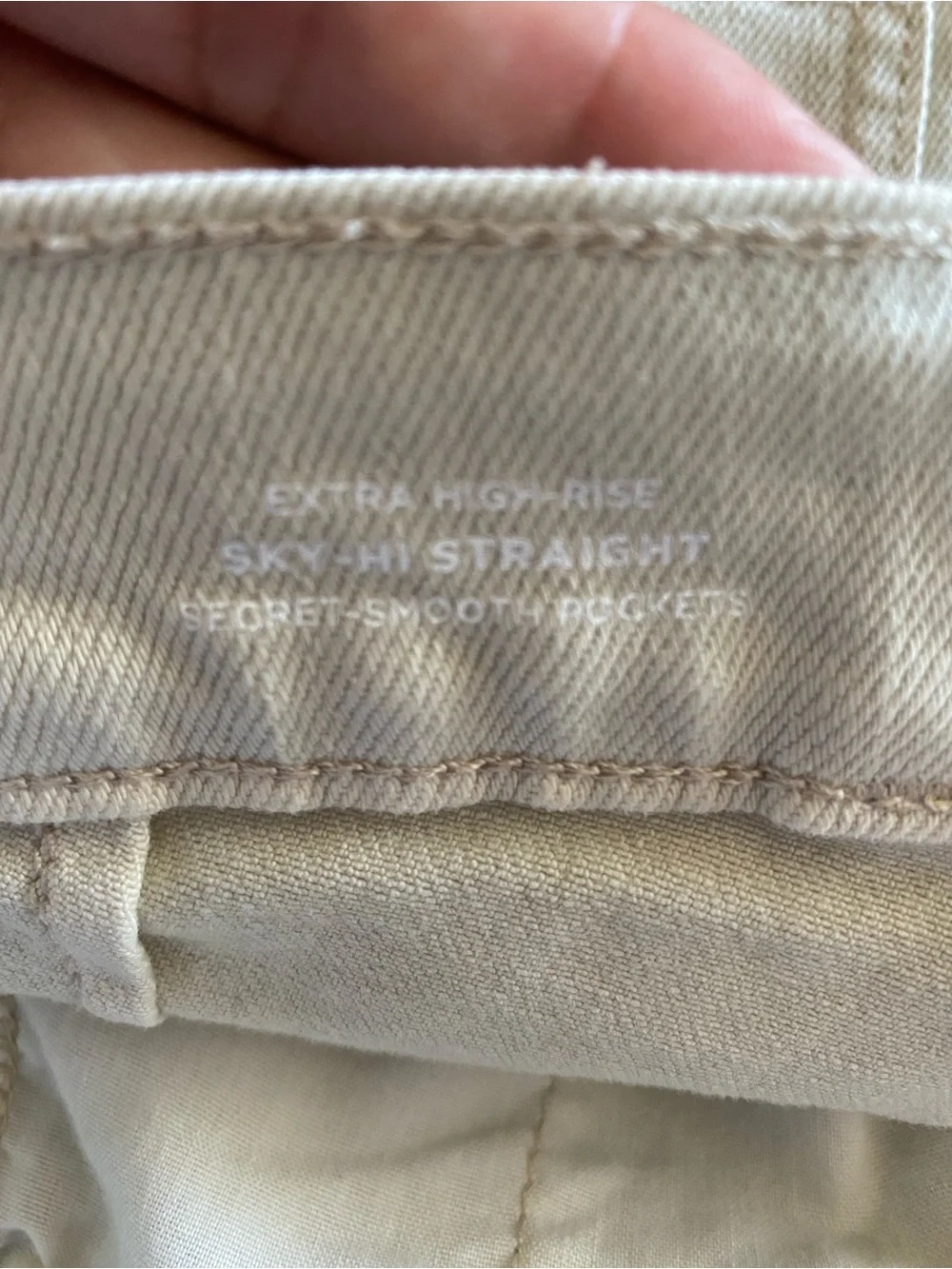 Old Navy Women's Straight Leg Pants in Light Beige